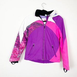 Obermeyer Girls Sz M Pink and Purple Outdoor Skiing Winter Jacket Snowboarding